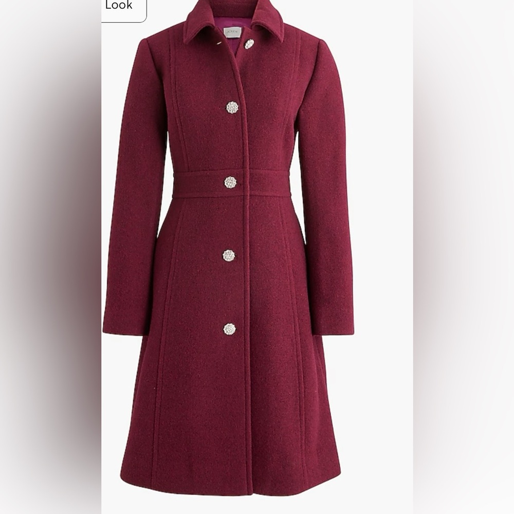 J. Crew Factory Burgundy Lady Day Coat